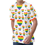 Rainbow LGBT Heart Pattern Print Men's Velvet T-Shirt