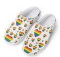 Rainbow LGBT Heart Pattern Print Mesh Casual Shoes