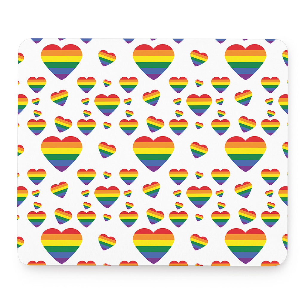 Rainbow LGBT Heart Pattern Print Mouse Pad