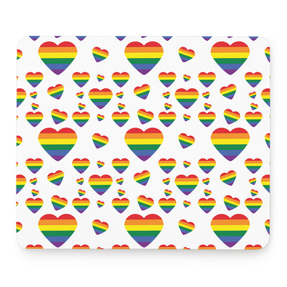 Rainbow LGBT Heart Pattern Print Mouse Pad