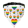 Rainbow LGBT Heart Pattern Print Over The Collar Dog Bandana