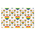 Rainbow LGBT Heart Pattern Print Polyester Doormat