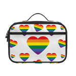 Rainbow LGBT Heart Pattern Print Portable Lunch Bag