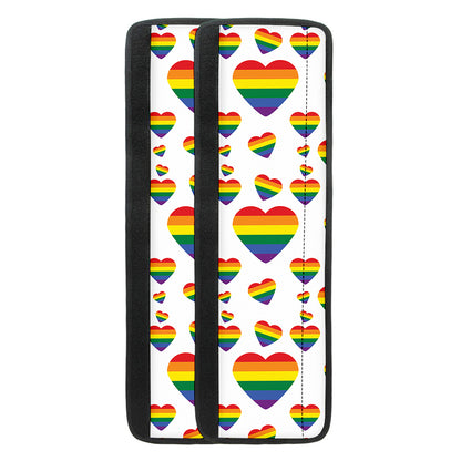 Rainbow LGBT Heart Pattern Print Refrigerator Handle Covers