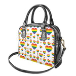 Rainbow LGBT Heart Pattern Print Shoulder Handbag