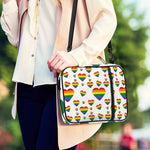 Rainbow LGBT Heart Pattern Print Shoulder Strap Bible Bag