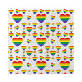 Rainbow LGBT Heart Pattern Print Silk Bandana