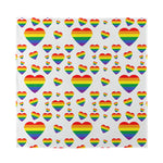 Rainbow LGBT Heart Pattern Print Silk Bandana