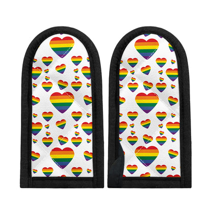 Rainbow LGBT Heart Pattern Print Skillet Handle Cover