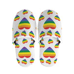 Rainbow LGBT Heart Pattern Print Slippers