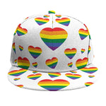 Rainbow LGBT Heart Pattern Print Snapback Cap