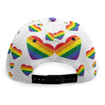 Rainbow LGBT Heart Pattern Print Snapback Cap