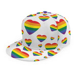 Rainbow LGBT Heart Pattern Print Snapback Cap