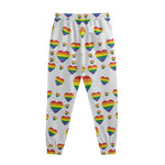 Rainbow LGBT Heart Pattern Print Sweatpants