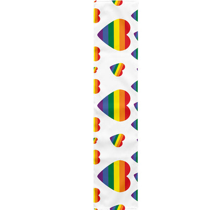 Rainbow LGBT Heart Pattern Print Table Runner