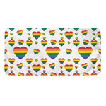 Rainbow LGBT Heart Pattern Print Towel