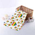 Rainbow LGBT Heart Pattern Print Towel