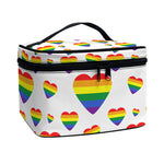 Rainbow LGBT Heart Pattern Print Travel Makeup Bag
