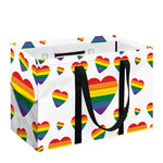 Rainbow LGBT Heart Pattern Print Utility Tote Bag