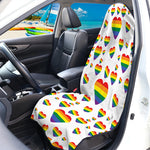 Rainbow LGBT Heart Pattern Print Waterproof Car Seat Cover