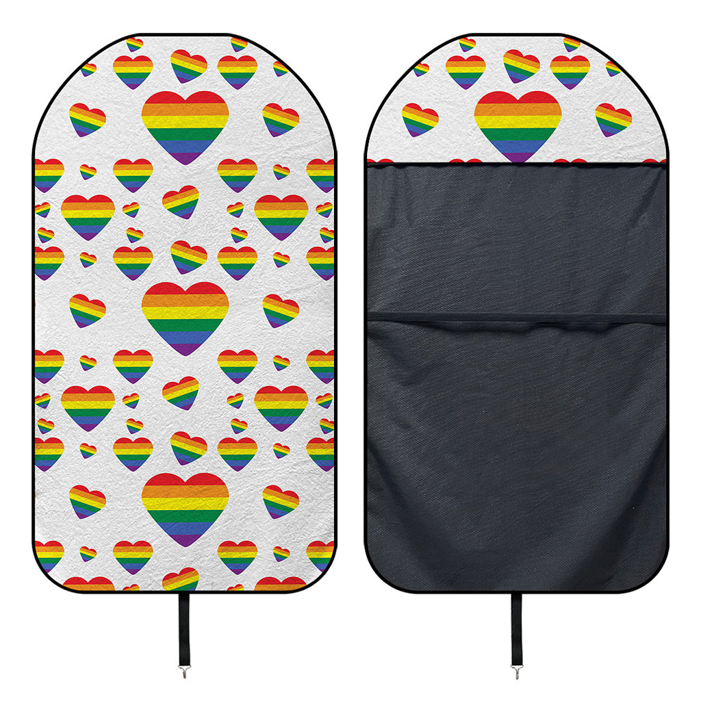 Rainbow LGBT Heart Pattern Print Waterproof Car Seat Cover