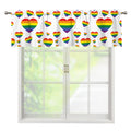 Rainbow LGBT Heart Pattern Print Window Valance