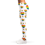 Rainbow LGBT Heart Pattern Print Women's Leggings