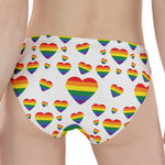 Rainbow LGBT Heart Pattern Print Women's Panties