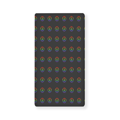 Rainbow LGBT Peace Sign Pattern Print Baby Crib Sheet
