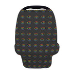 Rainbow LGBT Peace Sign Pattern Print Baby Seat Cover