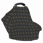 Rainbow LGBT Peace Sign Pattern Print Baby Seat Cover