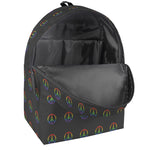Rainbow LGBT Peace Sign Pattern Print Backpack