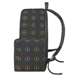 Rainbow LGBT Peace Sign Pattern Print Backpack