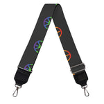 Rainbow LGBT Peace Sign Pattern Print Bag Strap