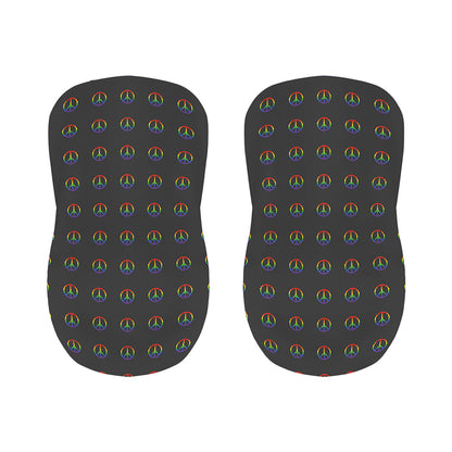 Rainbow LGBT Peace Sign Pattern Print Bar Stool Covers