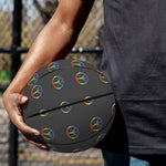 Rainbow LGBT Peace Sign Pattern Print Basketball
