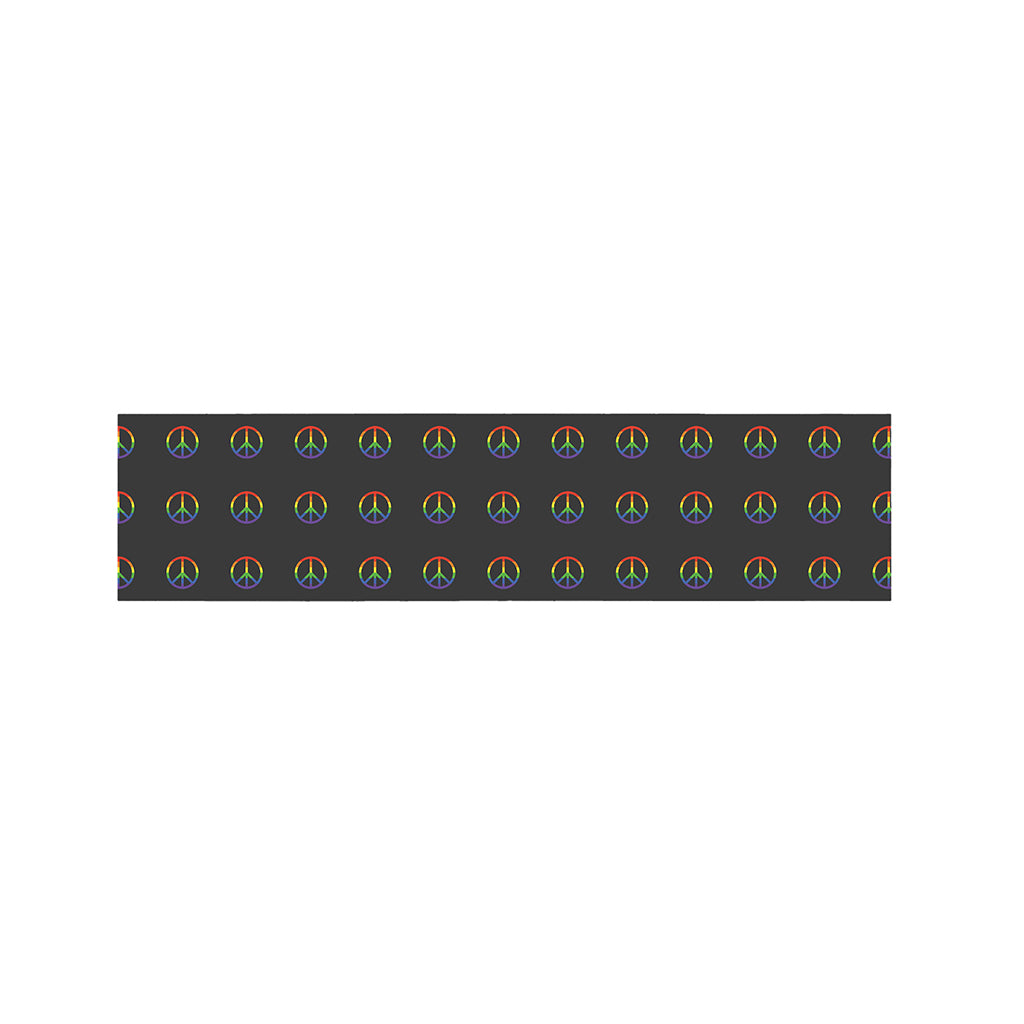 Rainbow LGBT Peace Sign Pattern Print Bed Runner