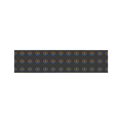 Rainbow LGBT Peace Sign Pattern Print Bed Runner
