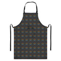 Rainbow LGBT Peace Sign Pattern Print Bib Apron With Pocket