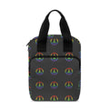 Rainbow LGBT Peace Sign Pattern Print Bible Tote Bag