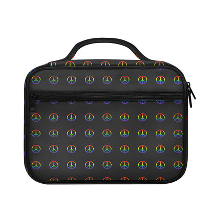 Rainbow LGBT Peace Sign Pattern Print Briefcase Bible Bag