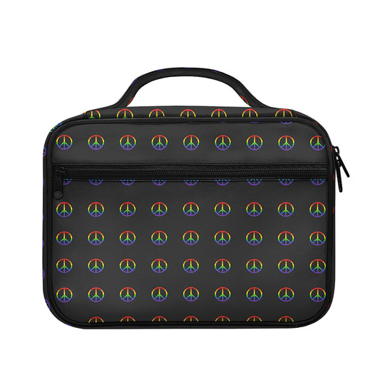 Rainbow LGBT Peace Sign Pattern Print Briefcase Bible Bag