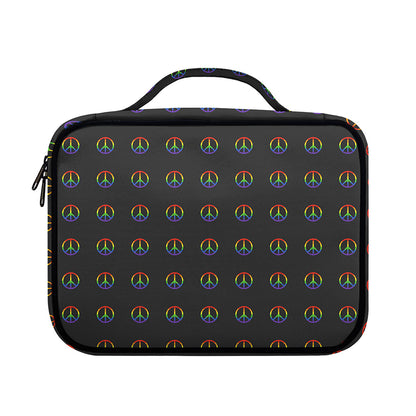 Rainbow LGBT Peace Sign Pattern Print Briefcase Bible Bag