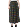 Rainbow LGBT Peace Sign Pattern Print Chiffon Maxi Skirt