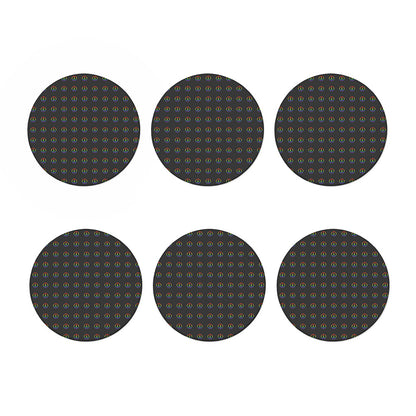 Rainbow LGBT Peace Sign Pattern Print Coaster Set