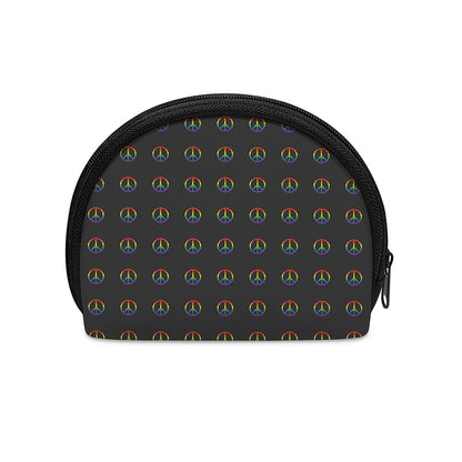Rainbow LGBT Peace Sign Pattern Print Coin Purse