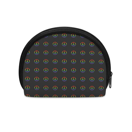 Rainbow LGBT Peace Sign Pattern Print Coin Purse