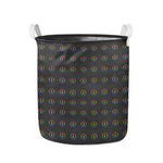 Rainbow LGBT Peace Sign Pattern Print Collapsible Laundry Basket
