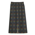 Rainbow LGBT Peace Sign Pattern Print Cotton Front Slit Maxi Skirt