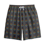 Rainbow LGBT Peace Sign Pattern Print Cotton Shorts